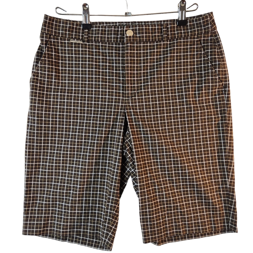 Lauren Ralph Lauren Womens Brown Plaid Burmuda Chino Shorts Size 8